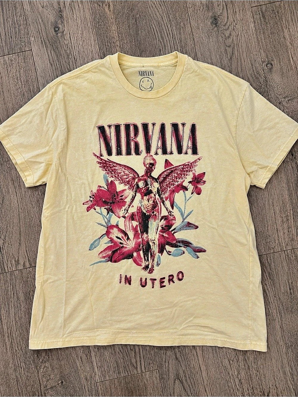 Nirvana In Utero Graphic Tee in Yellow Like New